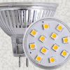 BOMBILLA MR16 60 SMD LED 12V 300 LUMENES LUZ CALIDA