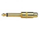 CONECTOR RCA HEMBRA A JACK MACHO MONO 6.35MM DORADO