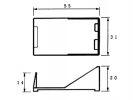 PORTAPILAS PARA 1 PILA DE 9V (CON HILOS)