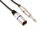 CABLE PROFESIONAL XLR MACHO A JACK MONO MACHO 6.35MM 1.5 METROS