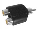 DOBLE CONECTOR RCA HEMBRA A CONECTOR RCA MACHO