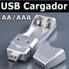 CARGADOR PILAS POR USB AA Y AAA RECARGA