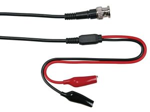 CABLE COAXIAL 1M BNC MACHO + 2 PINZAS COCODRILO