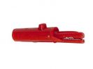 PINZA COCODRILO AISLADA 53MM CUBIERTA DURA ROJA