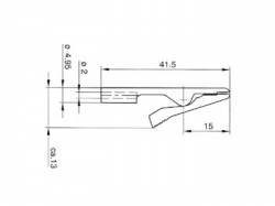 MINI PINZA COCODRILO AISLADA 2MM ROJA