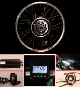 BRUSHLESS MOTOR RUEDA BICI ELECTRICA EBIKE 1000W 48V CON FRENO DISCO BICICLETA 2