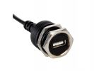 CONECTOR USB HEMBRA PARA CHASIS CON CABLE DE 30CM 5V 1A