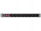 BASE MULTIPLE 8 TOMAS PDU CON INTERRUPTOR REGLETA