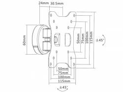 SOPORTE PARED TV 13 A 27 15 KG ALUMINIO