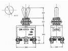 INTERRUPTOR DE PALANCA MAXI DPDT ON-ON 10A 250V