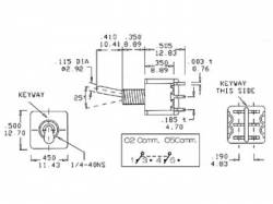 CONMUTADOR INTERRUPTOR PALANCA DPDT VERTICAL ON OFF ON