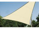 VELA DE SOMBRA PERMEABLE TRIANGULAR 5 X 5 X 5M BEIGE