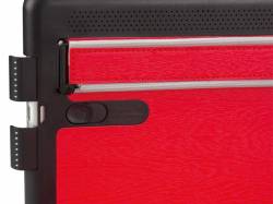 FUNDA PIEL CON BANDA ELÁSTICA PARA IPAD MINI ROJO