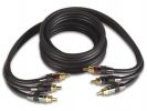 CABLE VÍDEO RCA DE ALTA CALIDAD 1.5M 2 X 3 CONTACTOS RCA DORADOS